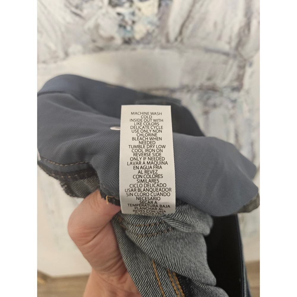 Democracy Wide Leg Flare Jeans in Dark Indigo - Picture 7 of 11